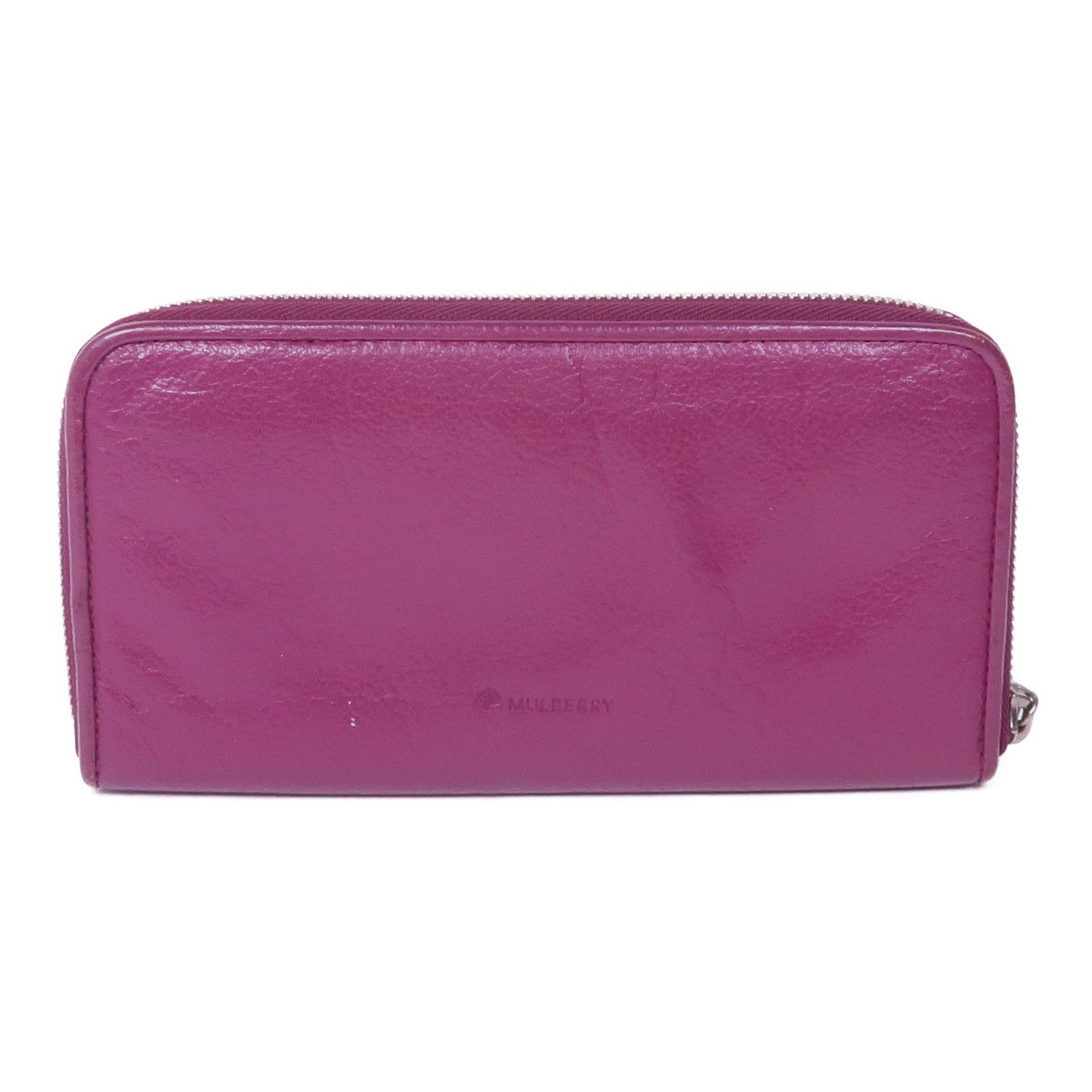MULBERRY 牛皮皮革Long Wallet銀扣長錢包