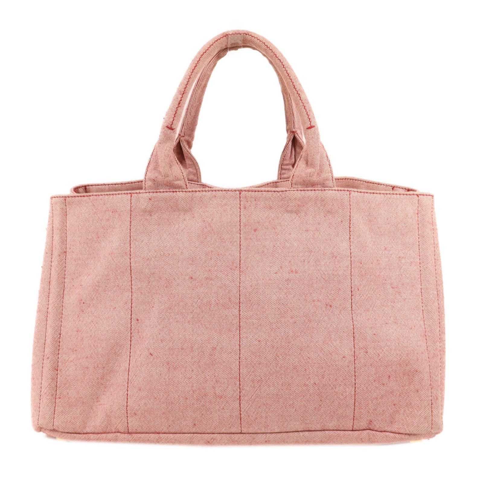 PRADA 帆布Canapa金扣手挽袋