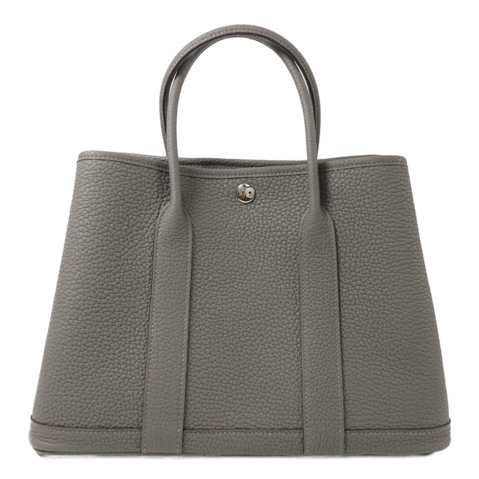HERMES Negonda皮革Garden Party TPM手挽袋Gris Meyer