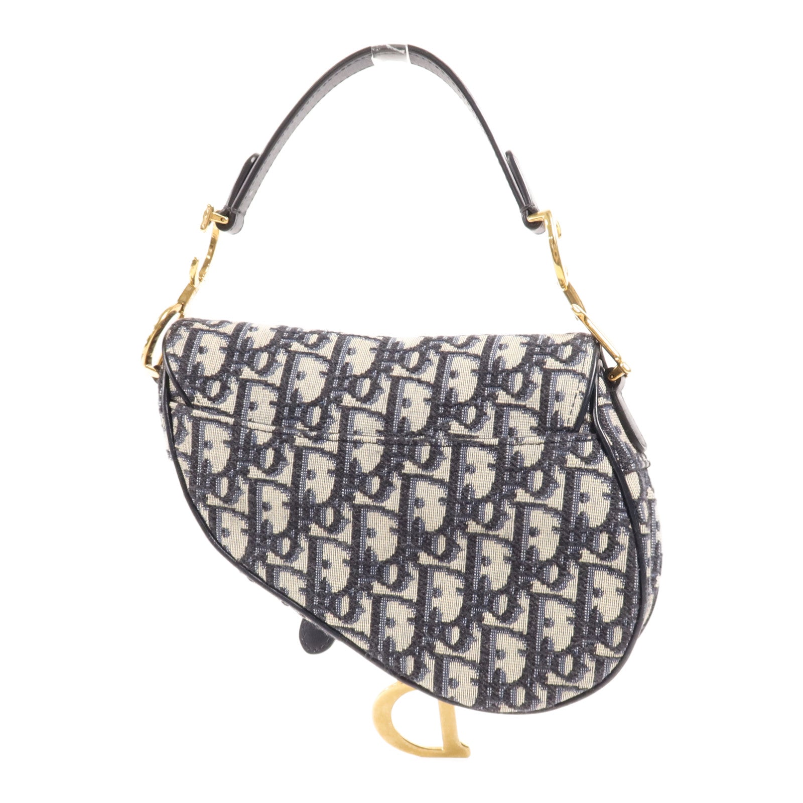 Dior 帆布Mini Saddle金扣肩背袋