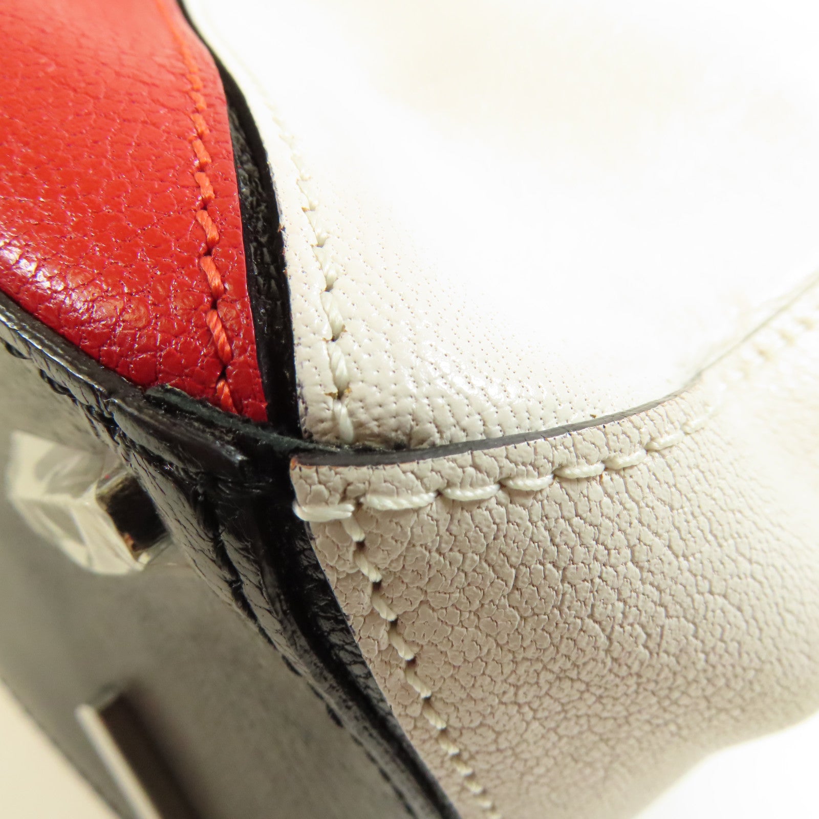 LOEWE 牛皮皮革Puzzle Medium銀扣手挽肩背兩用袋