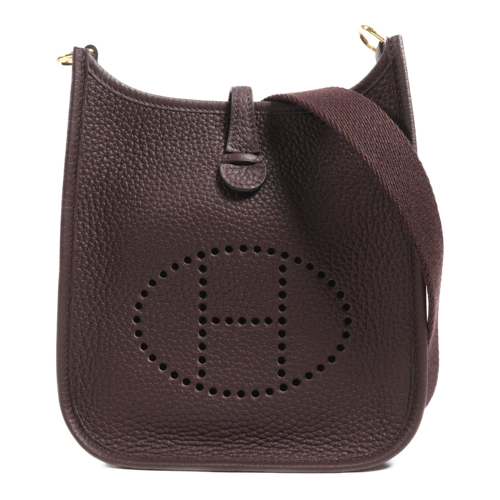 HERMES Clemence皮革Evelyne TPM金扣肩背袋