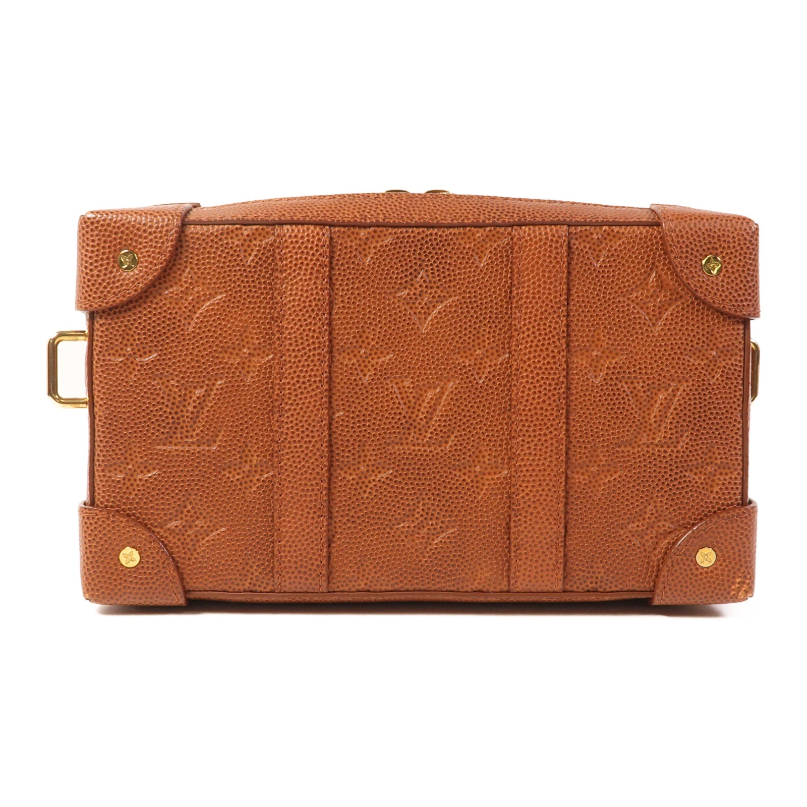 LOUIS VUITTON Monogram Taurillon LVxNBA Soft Trunk Wearable金扣肩背袋