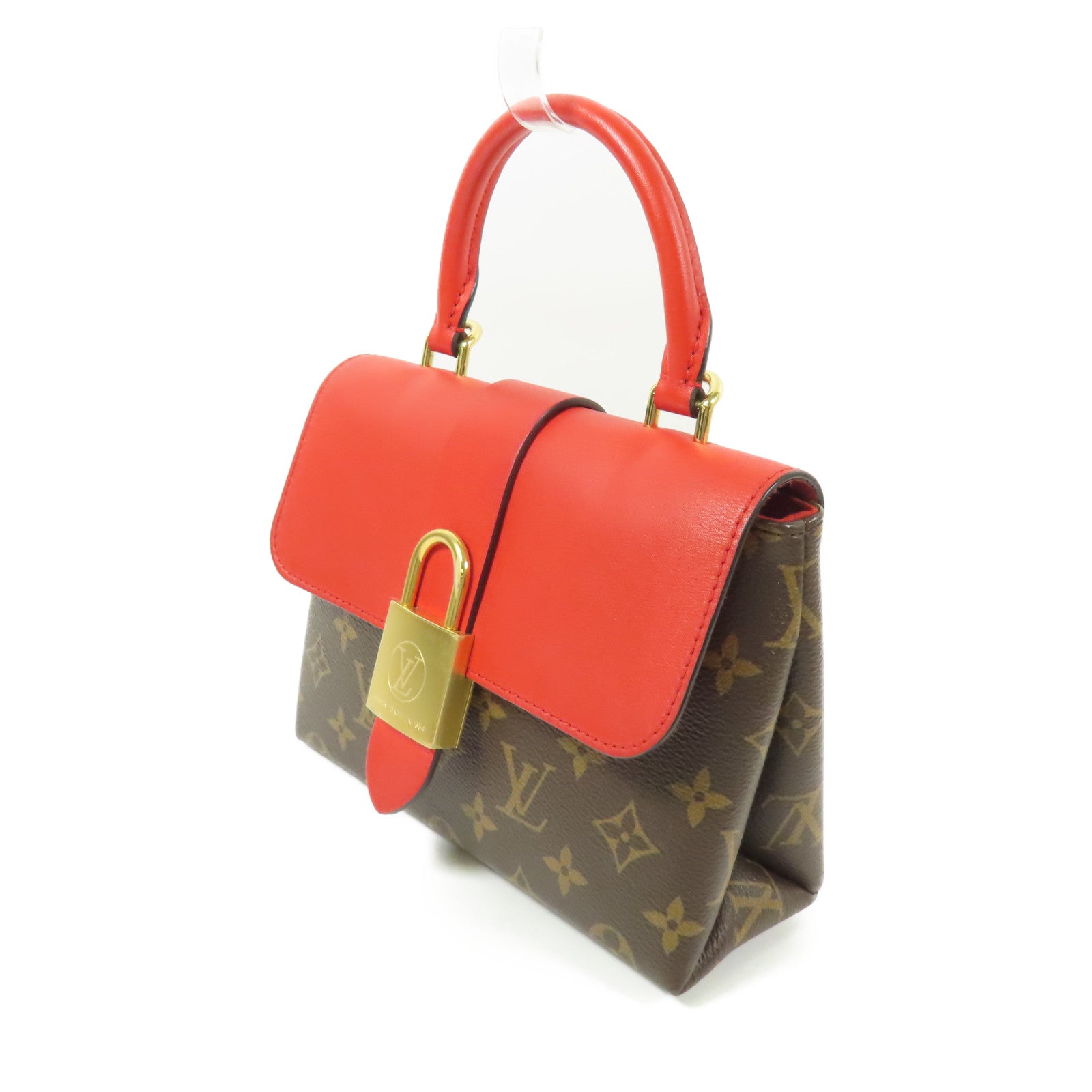 LOUIS VUITTON Monogram Locky BB 手挽肩背棕色/紅色
