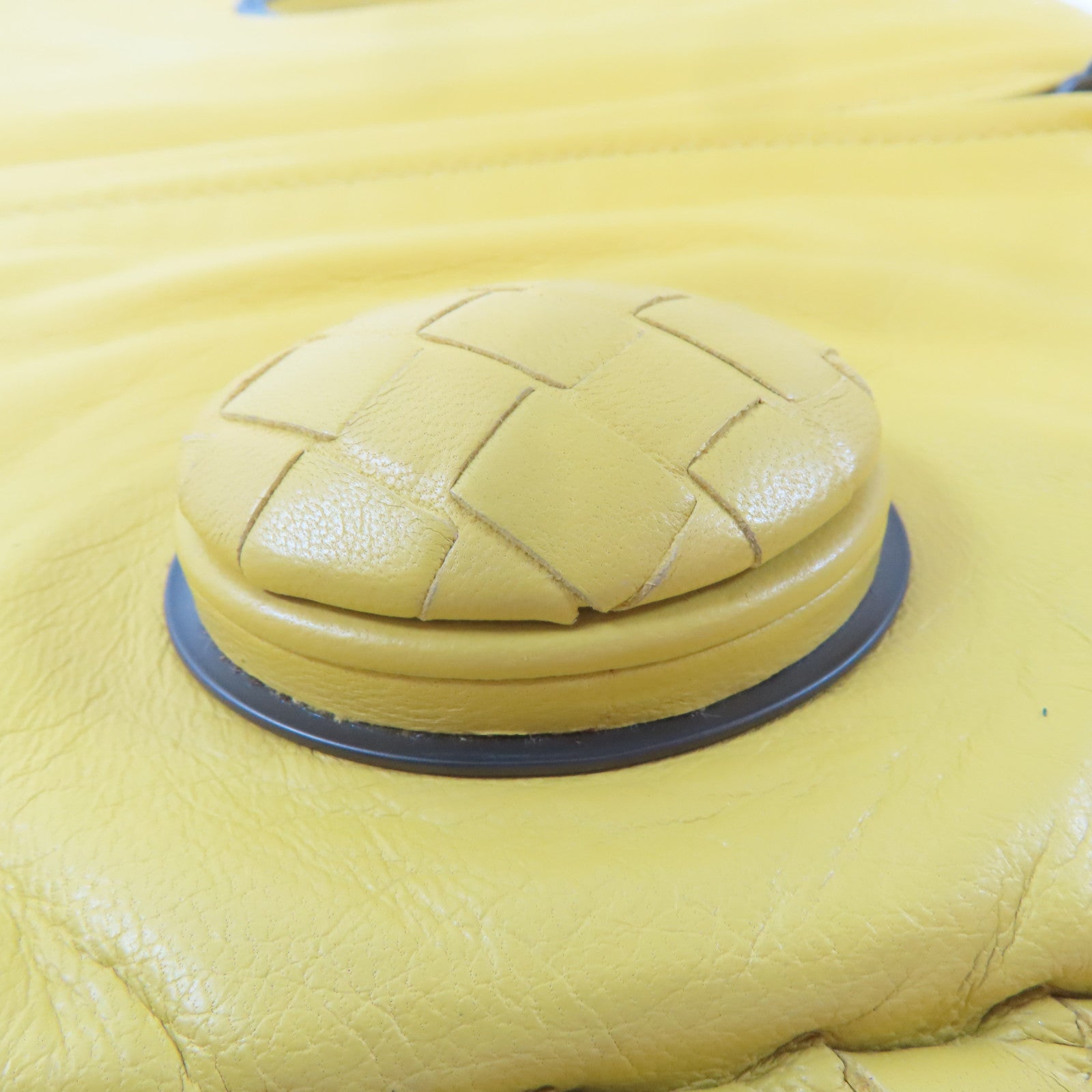 BOTTEGA VENETA 【激減優惠】牛皮皮革Clutch Bag手拿包黃色