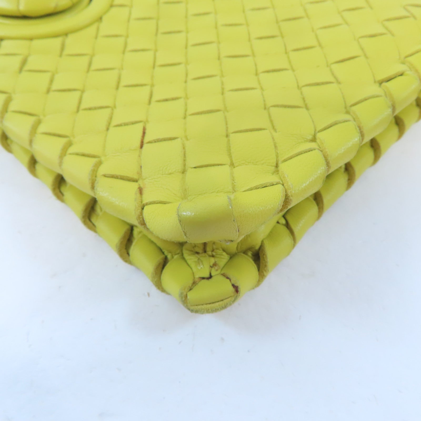 BOTTEGA VENETA 【激減優惠】牛皮皮革Clutch Bag手拿包黃色