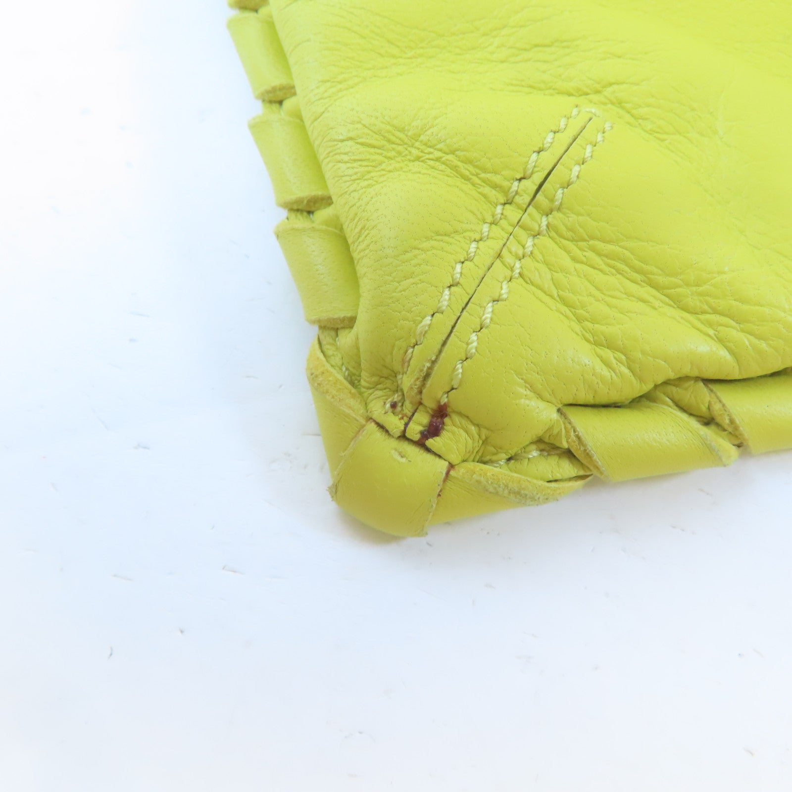 BOTTEGA VENETA 【激減優惠】牛皮皮革Clutch Bag手拿包黃色