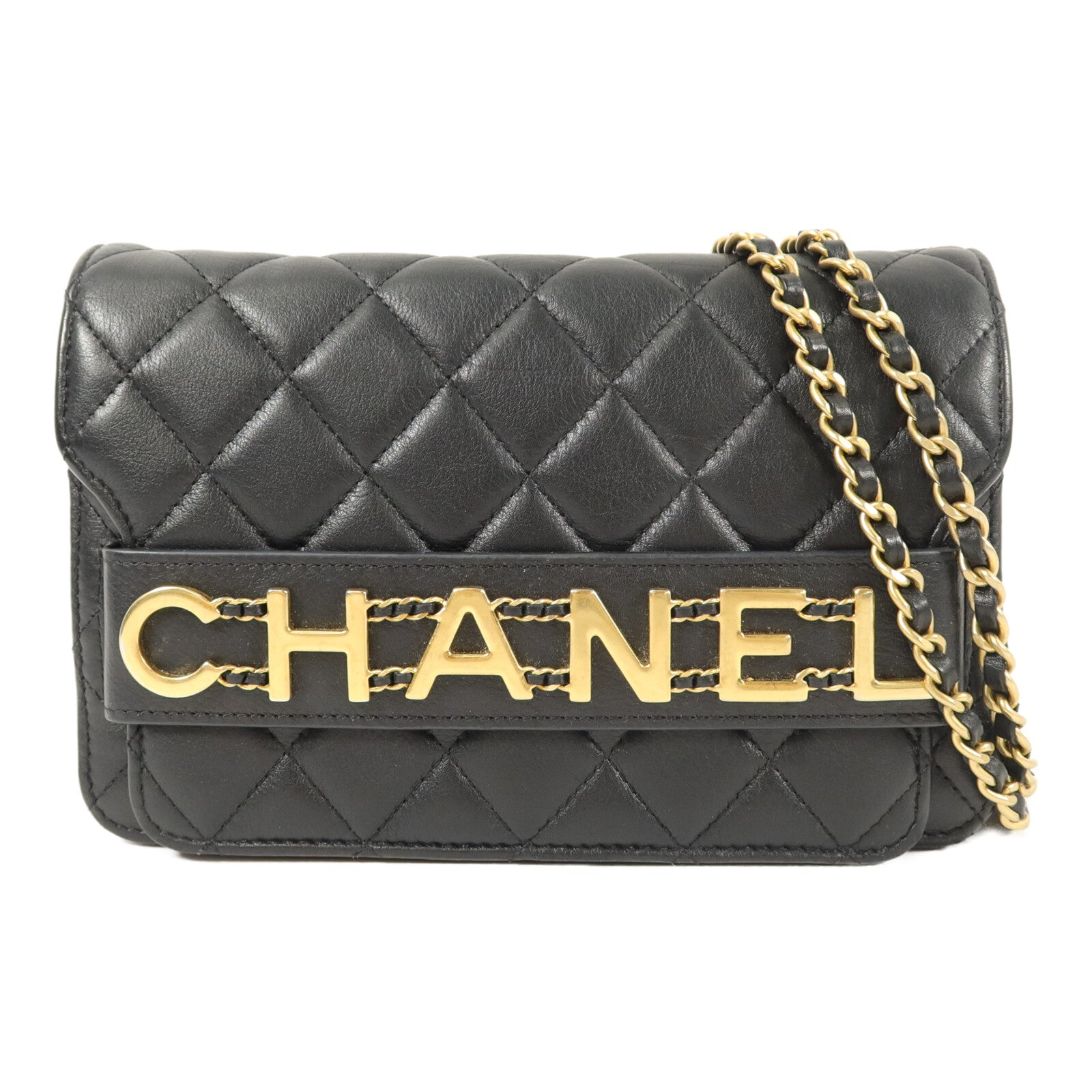CHANEL 牛皮皮革Wallet On Chain鏈帶肩背袋