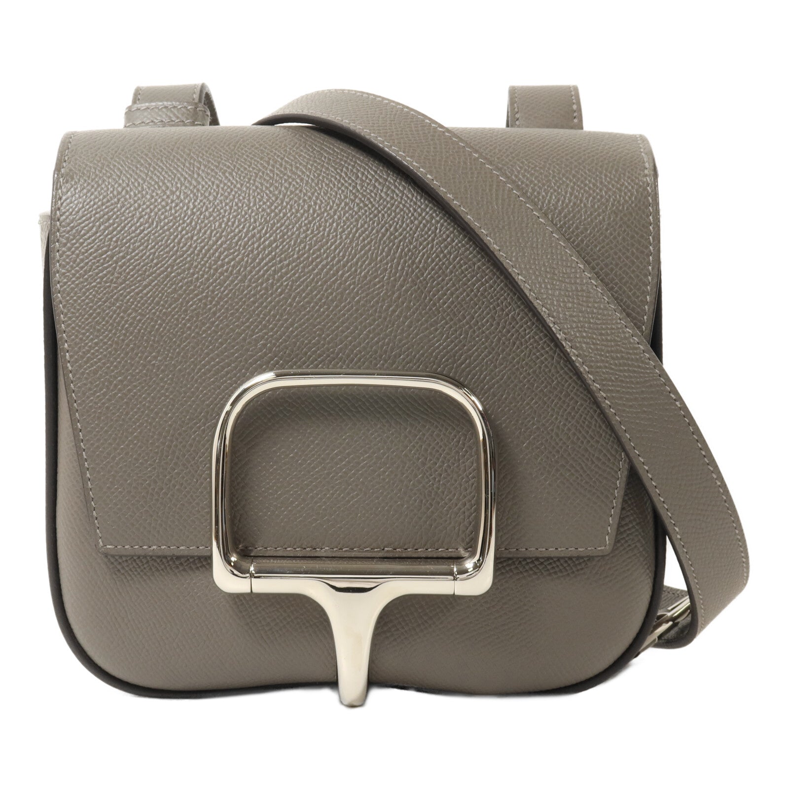 HERMES Epsom皮革Della Cavalleria Mini肩背袋Etain