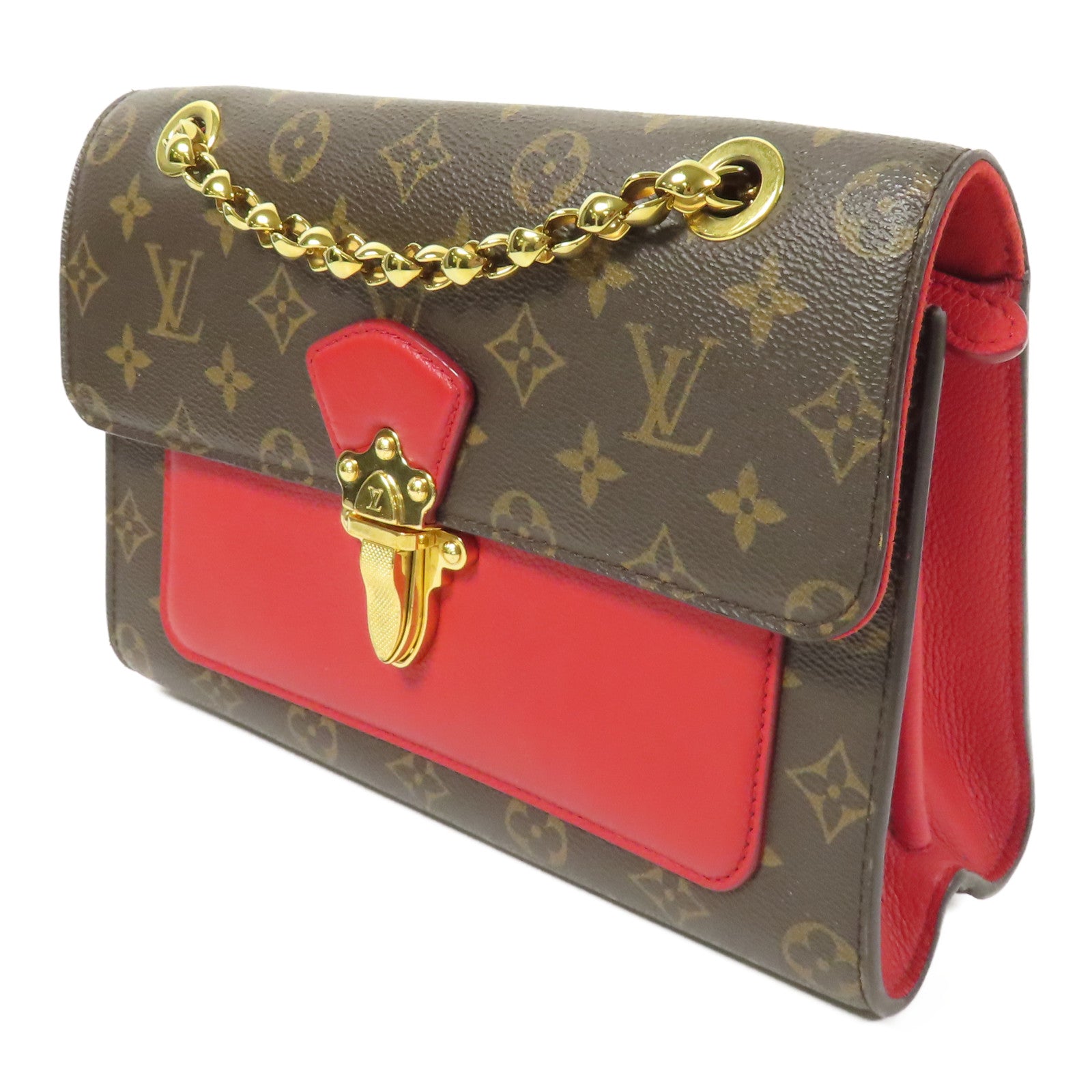 LOUIS VUITTON Monogram Victoire金扣鏈帶肩背袋