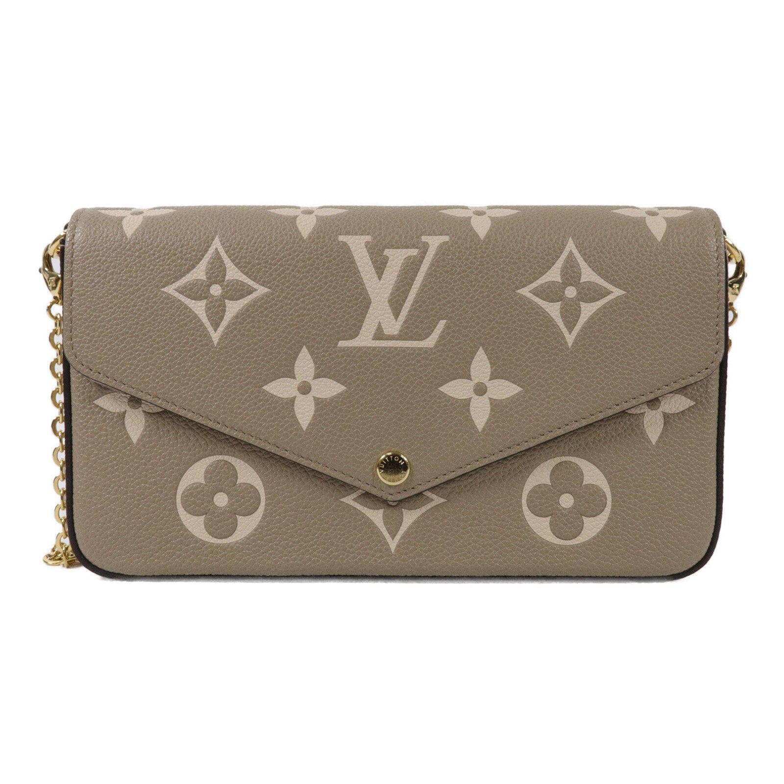 LOUIS VUITTON Monogram Empreinte Felicie Pochette鏈帶肩背袋
