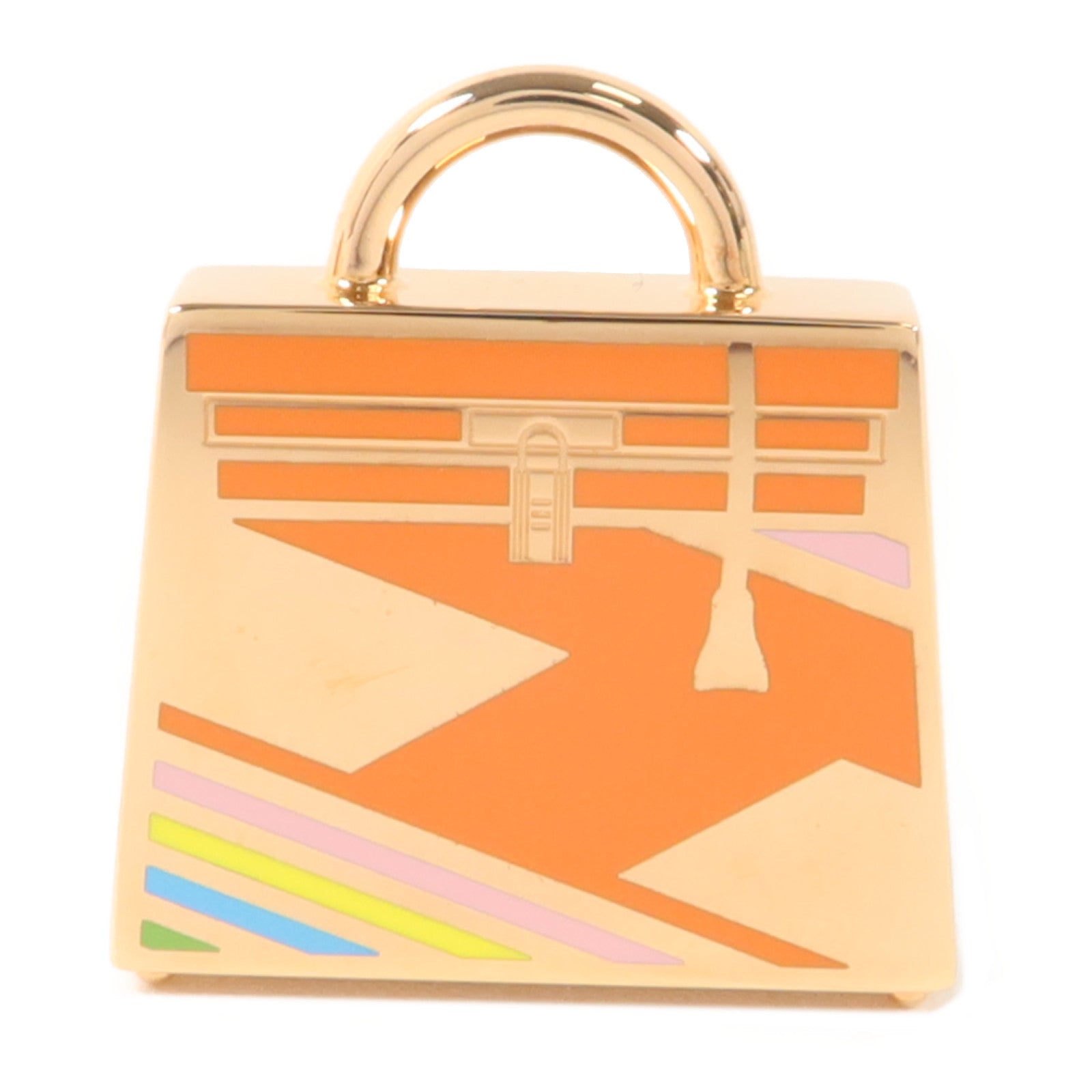 HERMES 金屬Curiosite Kelly Laque Charm掛飾
