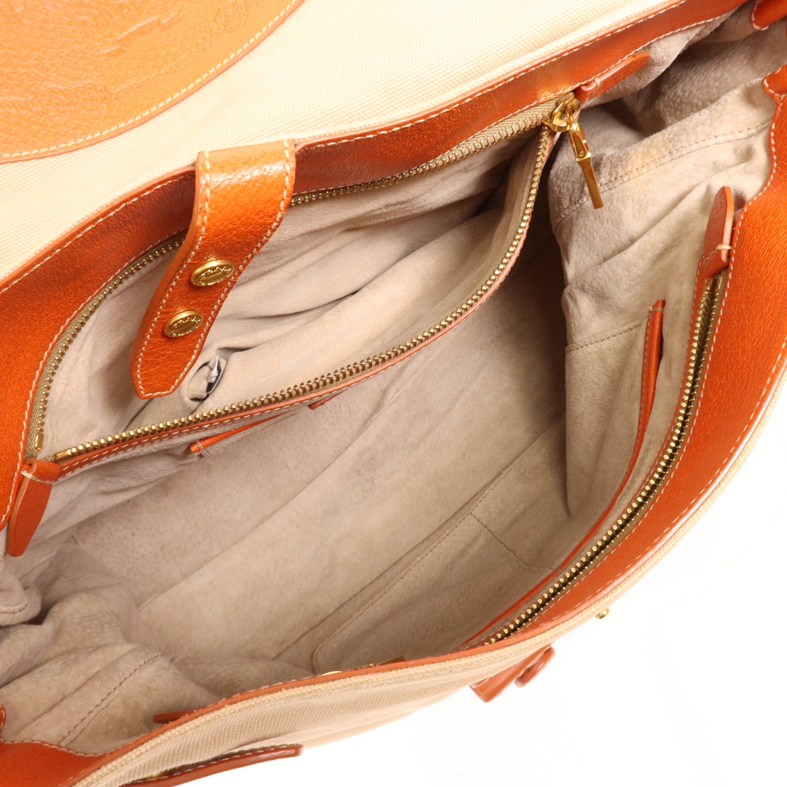 PRADA 帆布/皮革2 Way Shoulder金扣手挽肩背兩用袋