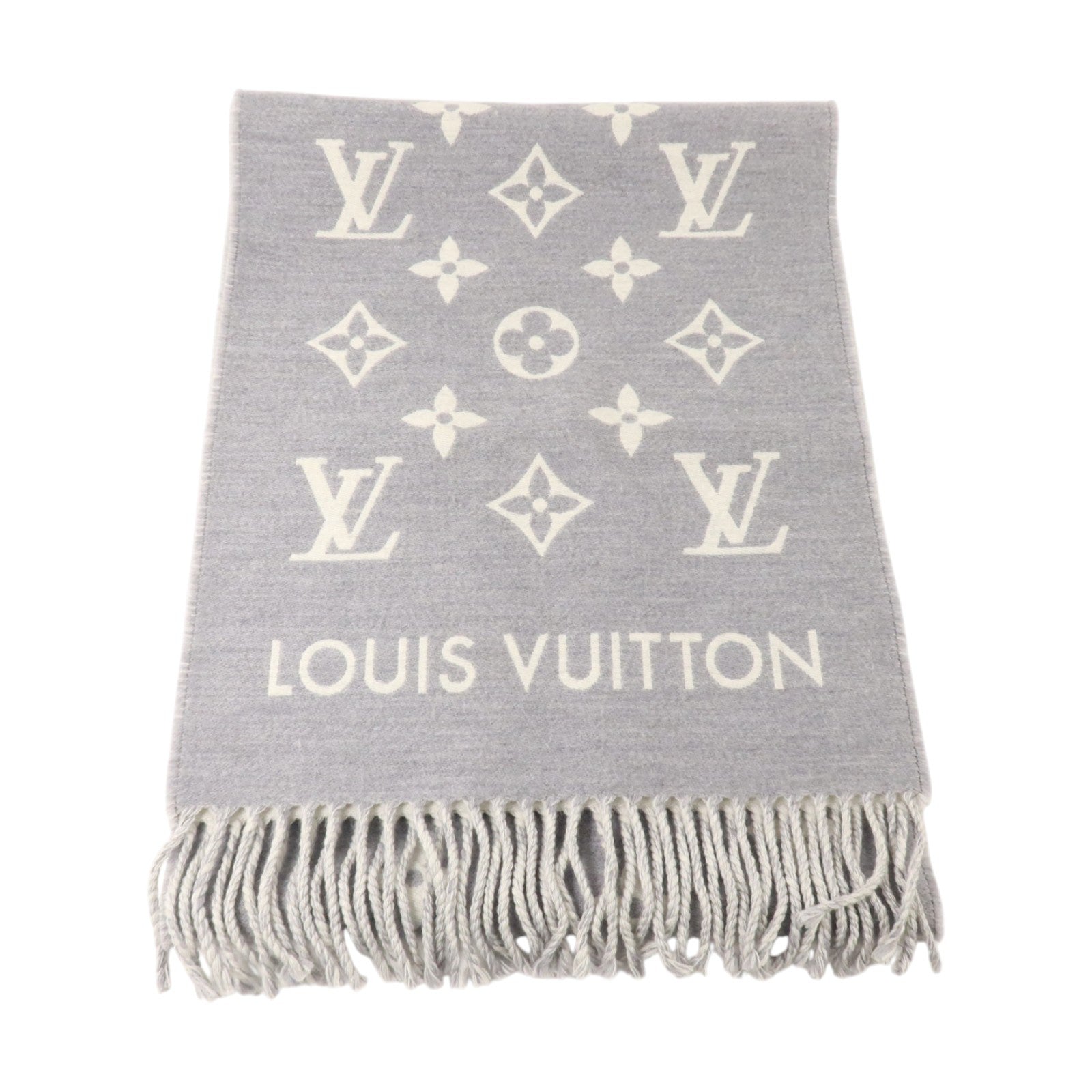LOUIS VUITTON 羊毛All About Monogram Scarf 180X34cm圍巾