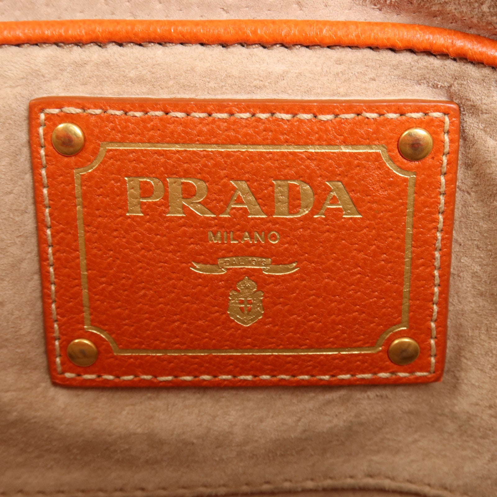 PRADA 帆布/皮革2 Way Shoulder金扣手挽肩背兩用袋