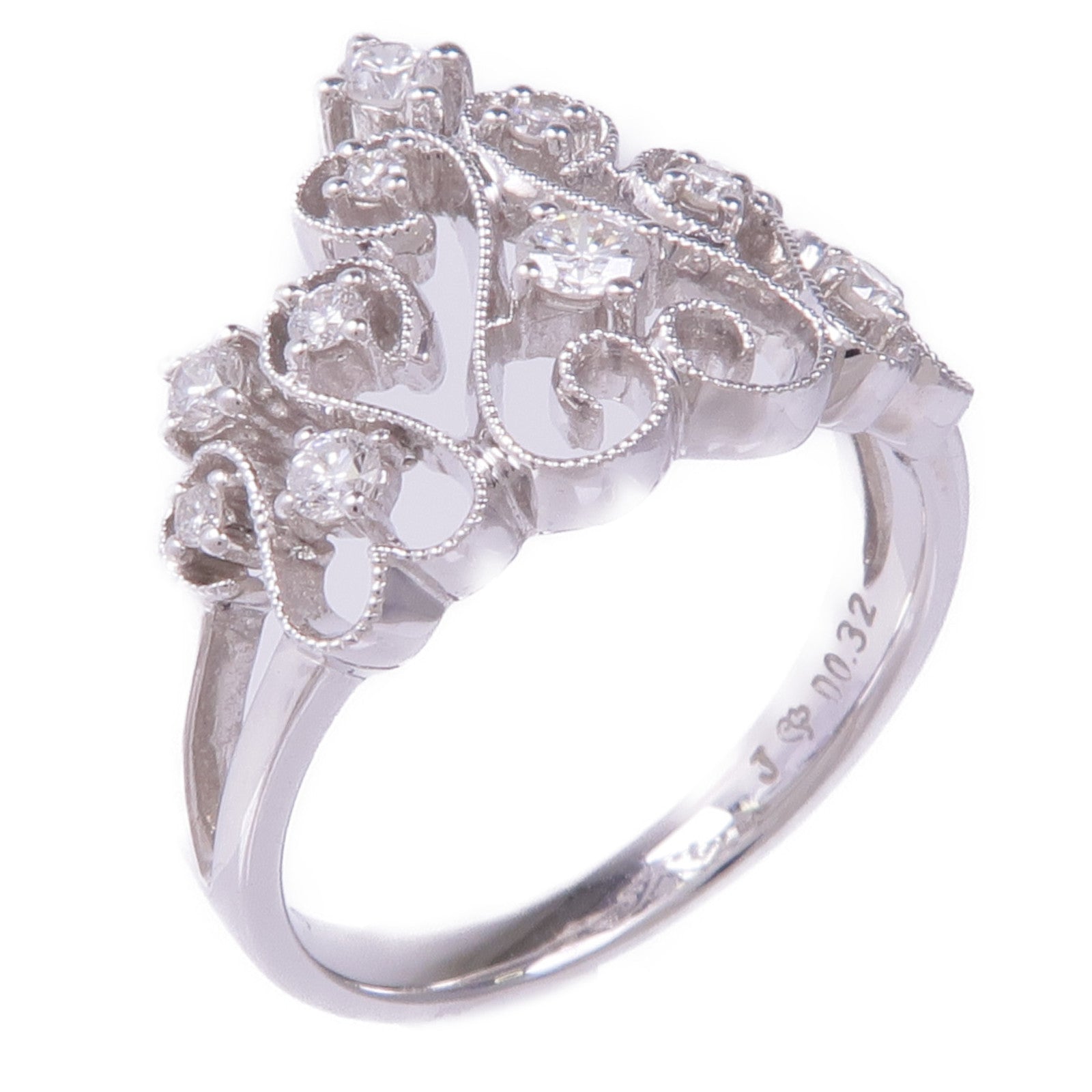 JEWELRY 【激減優惠】18K白金Diamond Ring鑽石戒指US#5.5