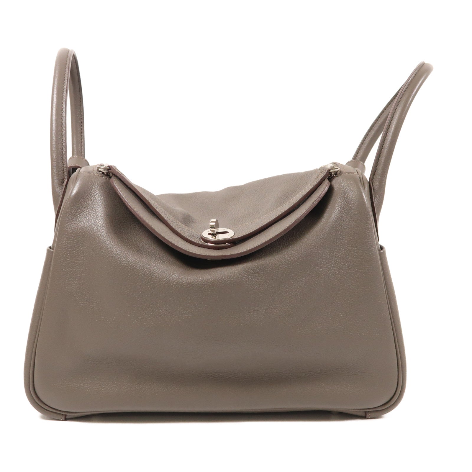 HERMES Evercolor皮革Lindy 30銀扣手挽肩背兩用袋