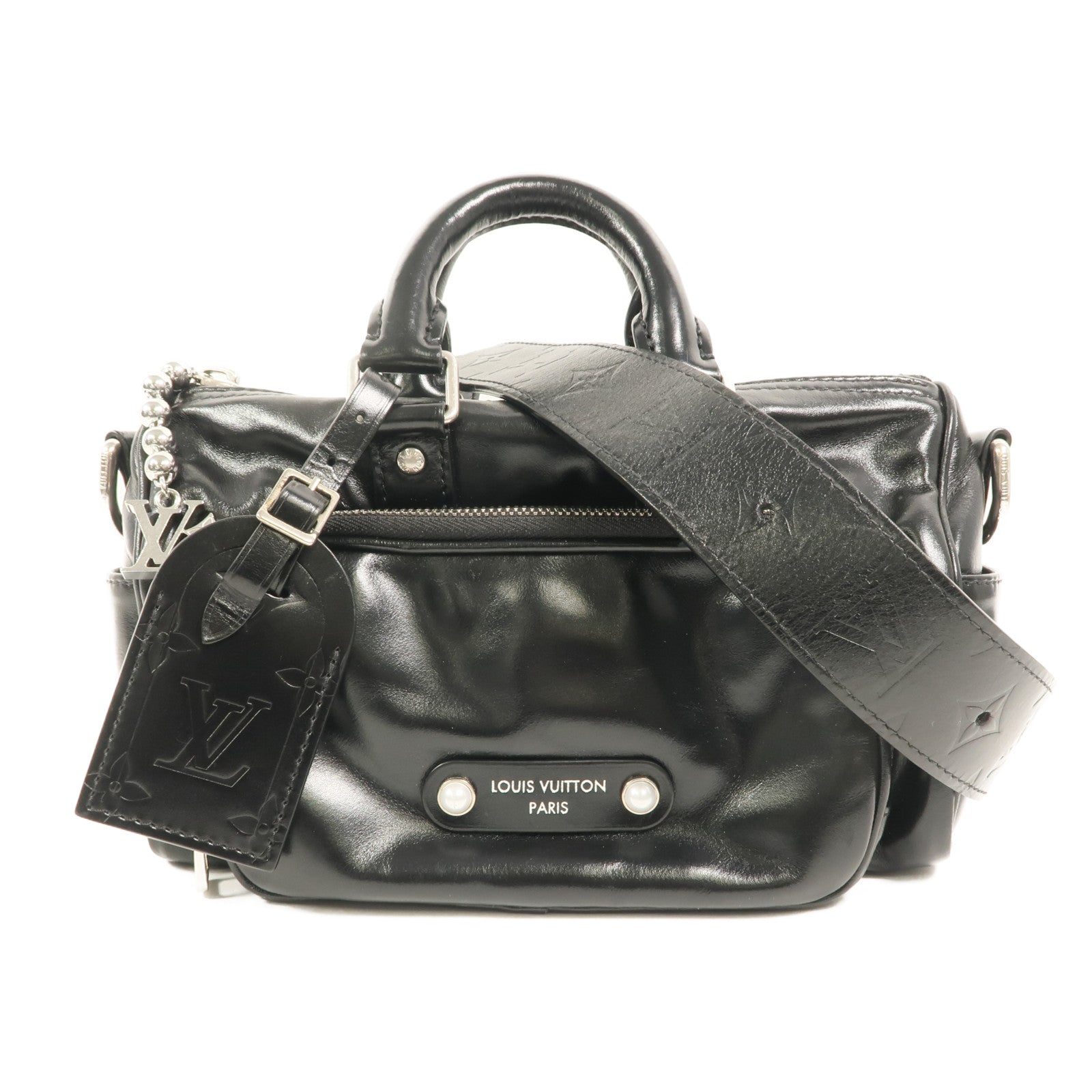 LOUIS VUITTON 牛皮皮革Keepall Cargo Bandouliere 25手挽肩背兩用袋