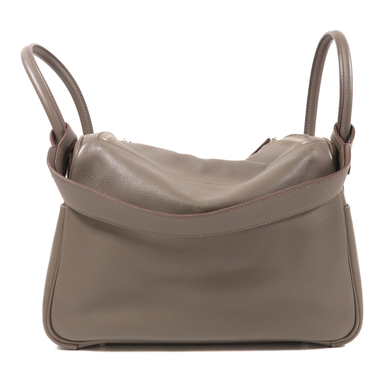 HERMES Evercolor皮革Lindy 30銀扣手挽肩背兩用袋