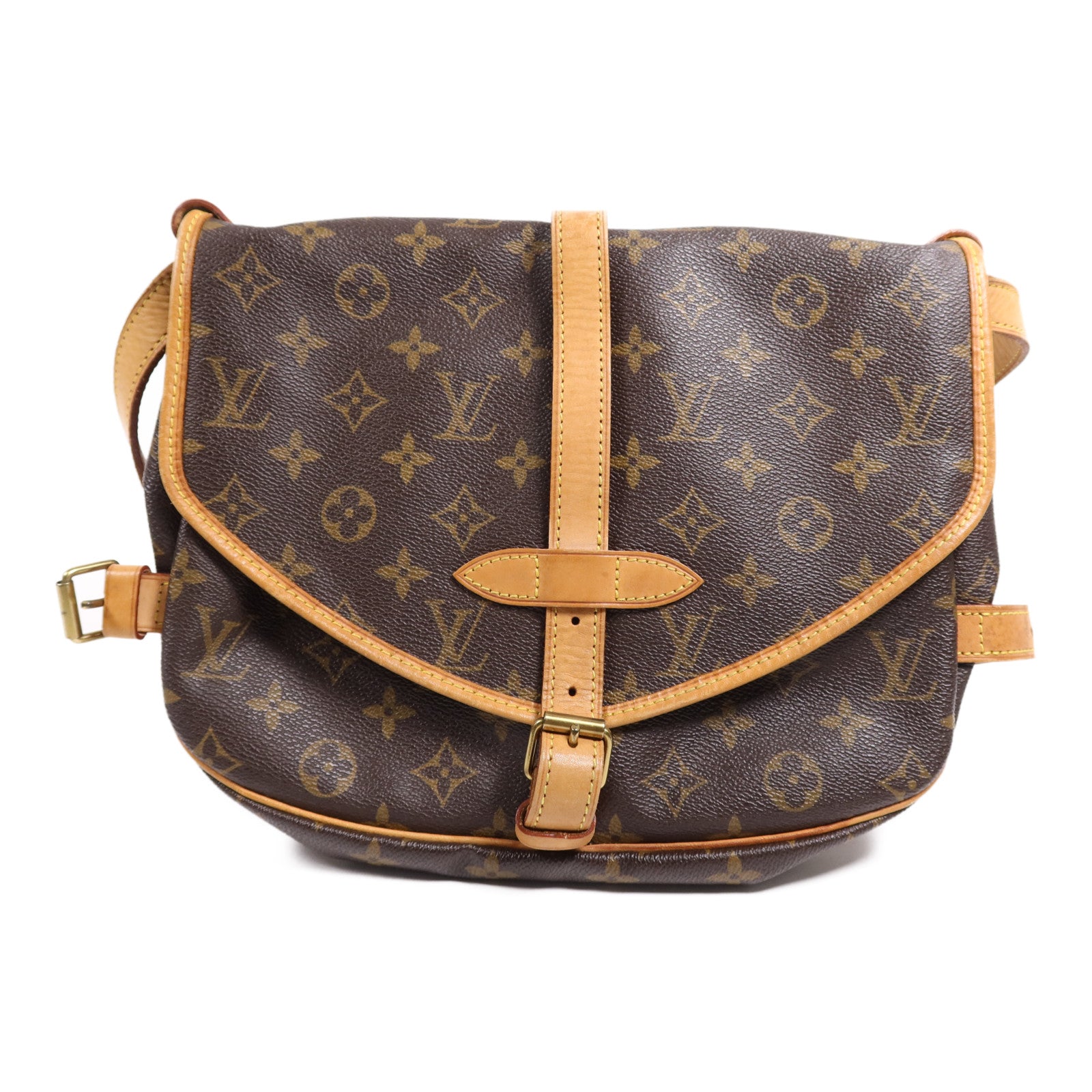 LOUIS VUITTON Monogram Saumur 30金扣肩背袋