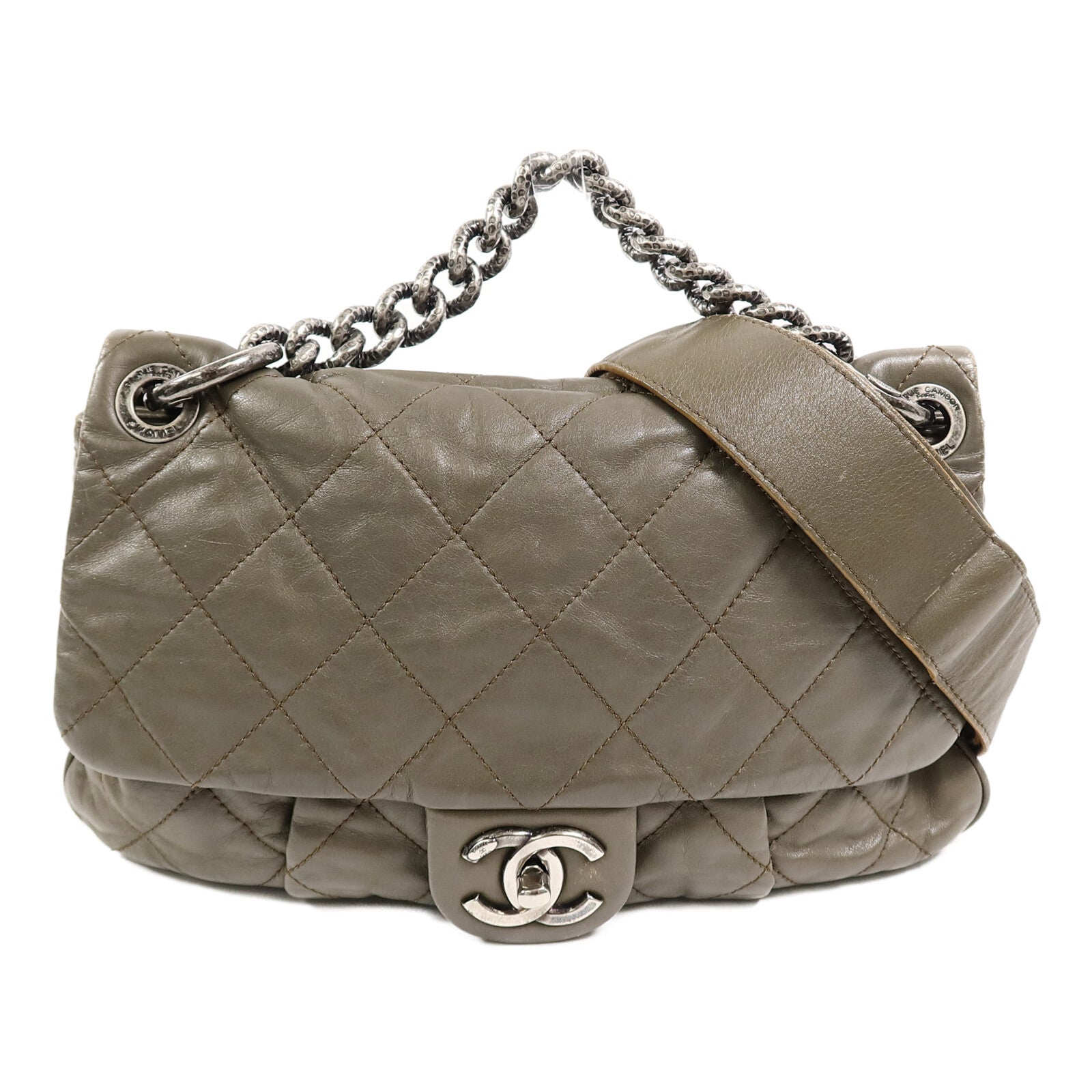 CHANEL 羊皮皮革Shoulder Bag手挽肩背兩用袋