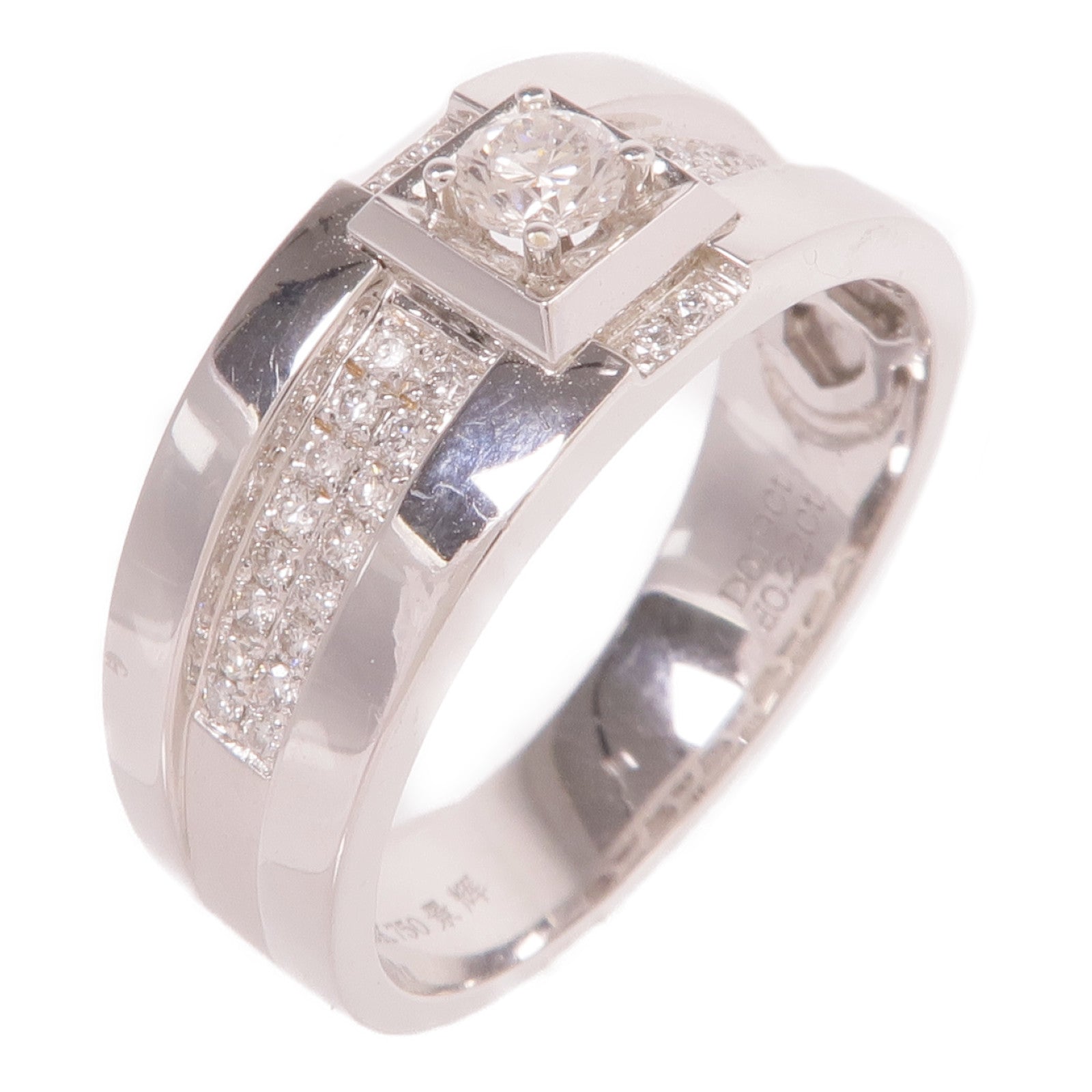 JEWELRY 【激減優惠】18K白金Diamond Ring鑽石戒指US#8.75