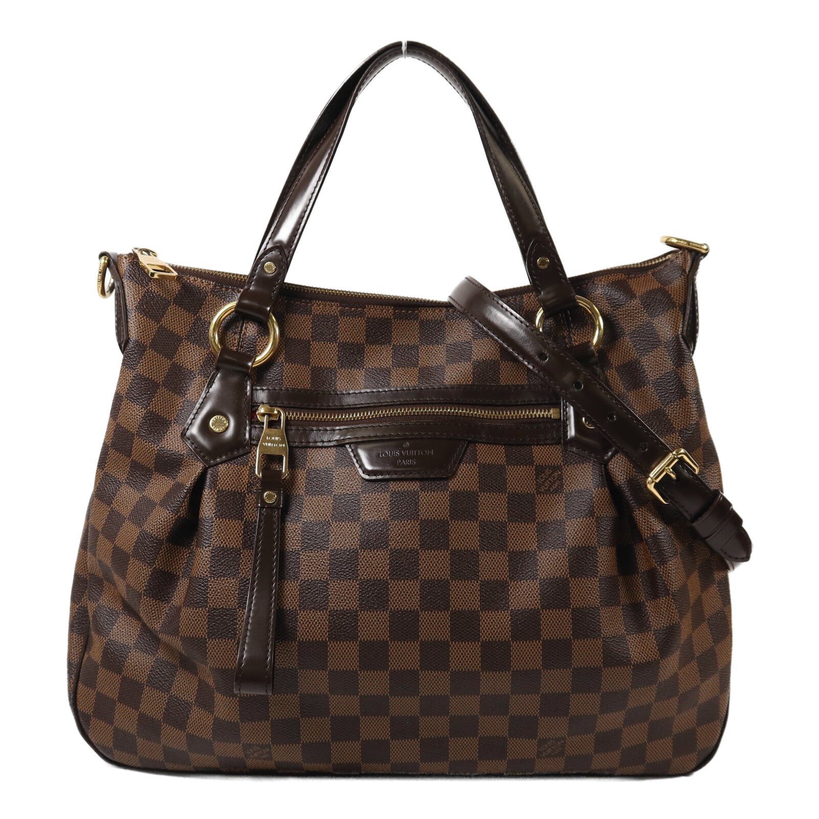 LOUIS VUITTON 【激減優惠】Damier Evora MM金扣手挽肩背兩用袋