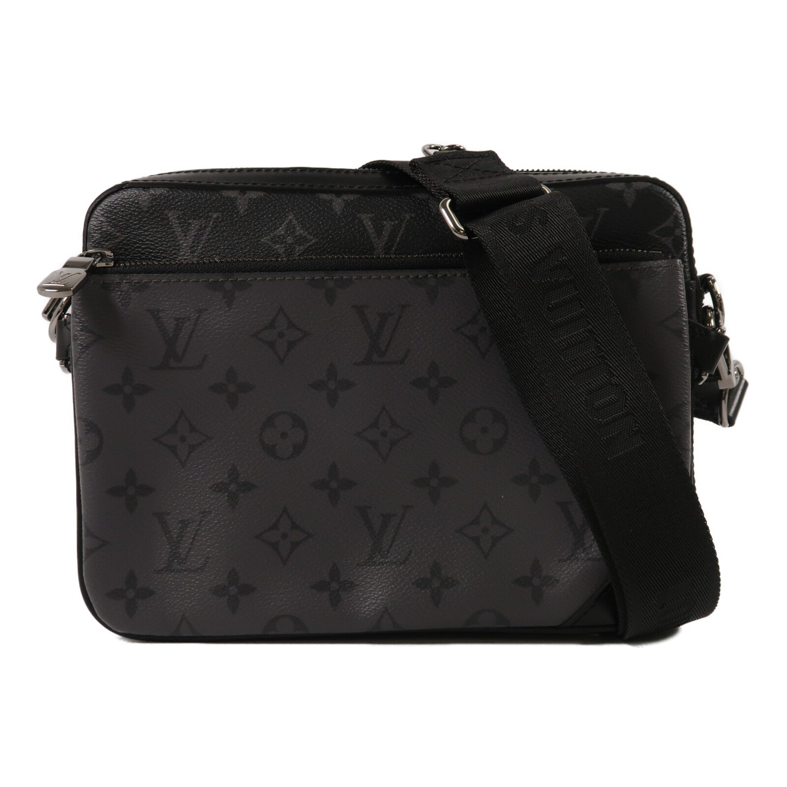 LOUIS VUITTON Monogram Eclipse Reverse Trio Messenger肩背袋