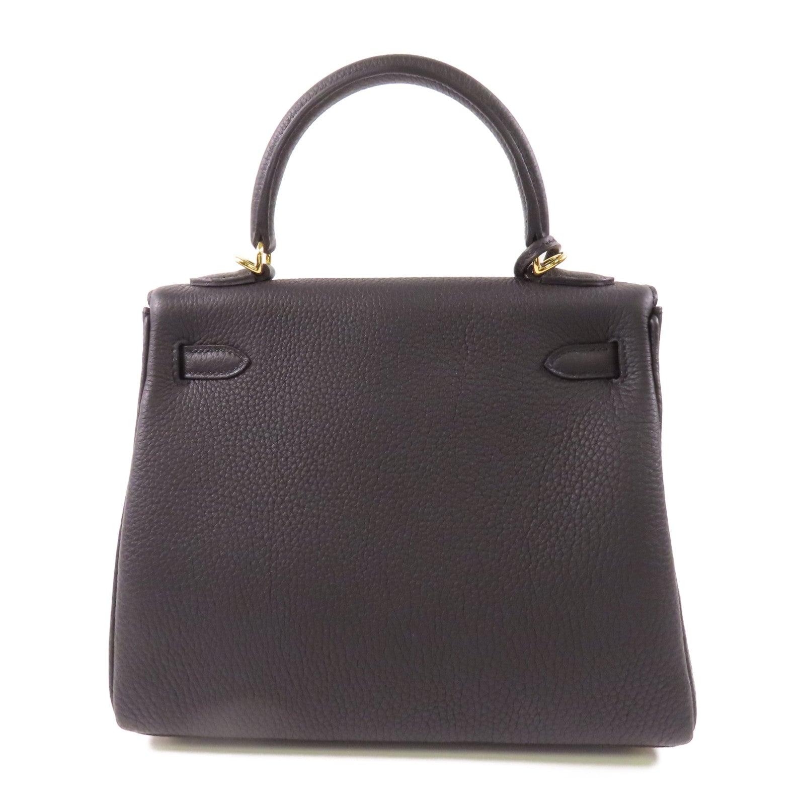 HERMES Togo皮革Kelly 25金扣手挽肩背兩用袋89 Noir