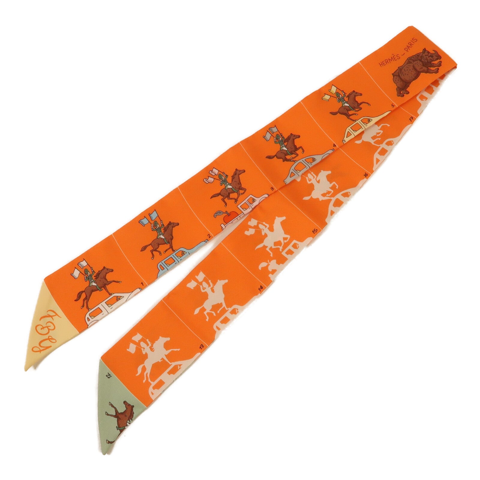 HERMES 絲質Twilly絲巾