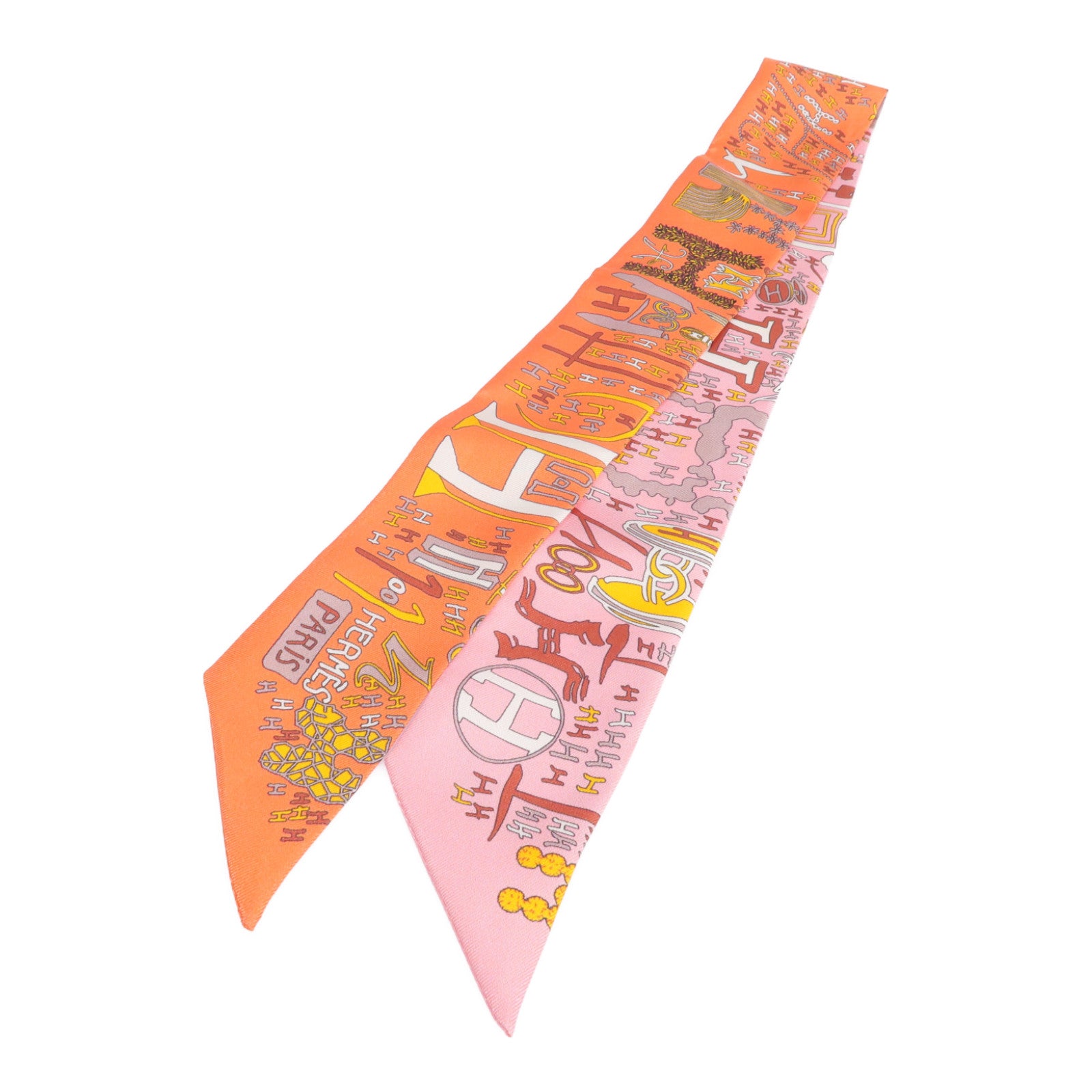 HERMES 絲質Twilly絲巾