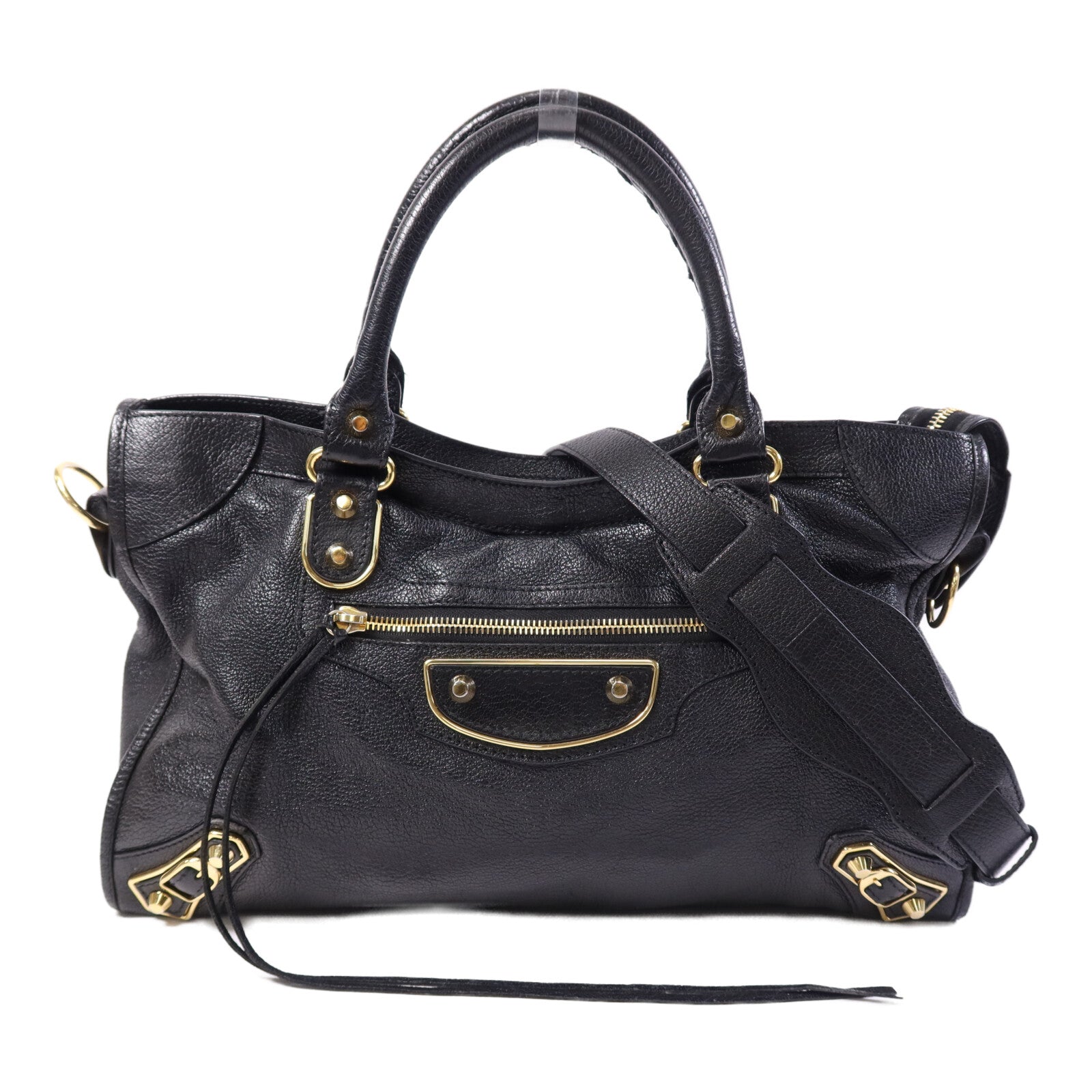 BALENCIAGA 牛皮皮革City金扣肩背袋