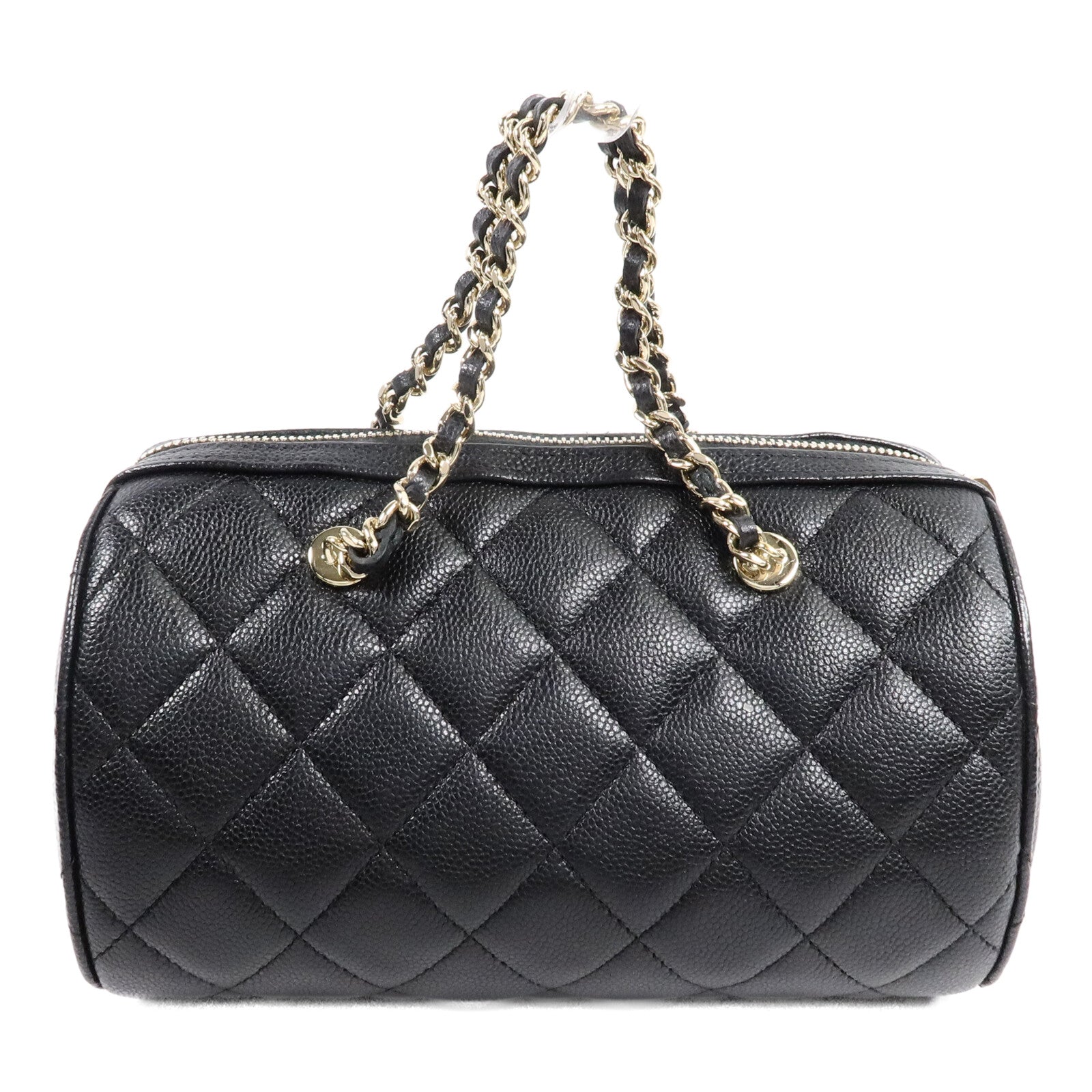 CHANEL 牛皮皮革Boston Bag手挽肩背兩用袋