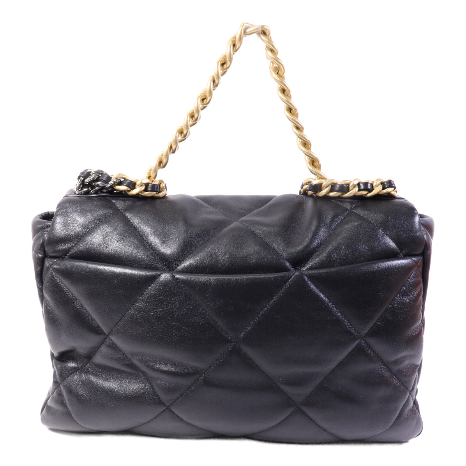 CHANEL 羊皮皮革Chanel 19 Maxi鏈帶肩背袋