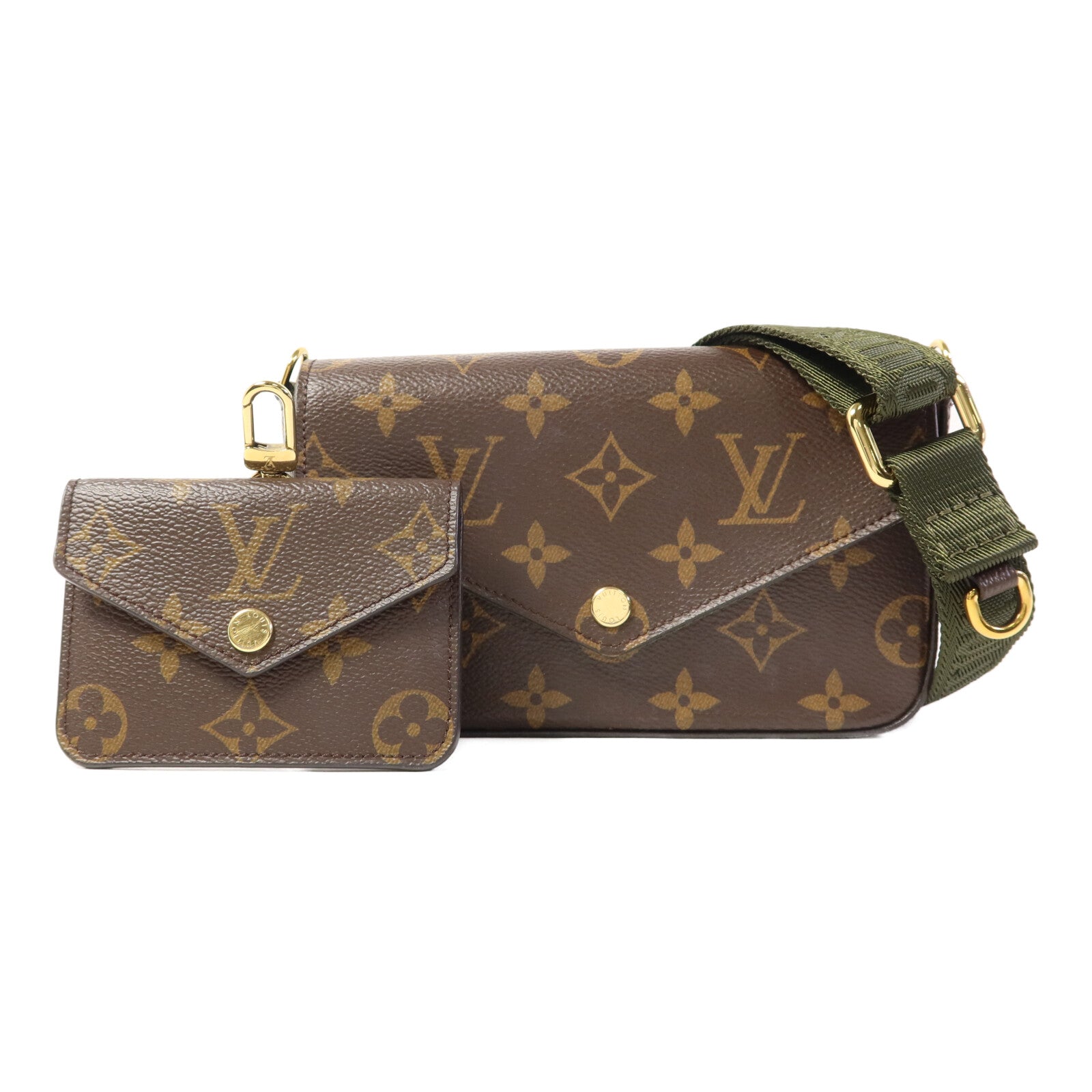 LOUIS VUITTON Monogram Felicie Strap & Go金扣肩背袋