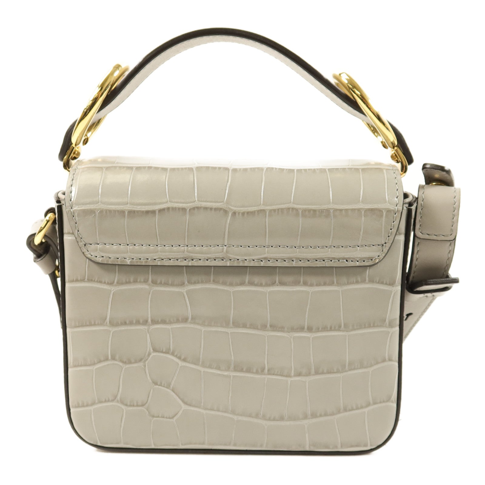 Chloe 牛皮皮革Mini C Bag金扣手挽肩背兩用袋