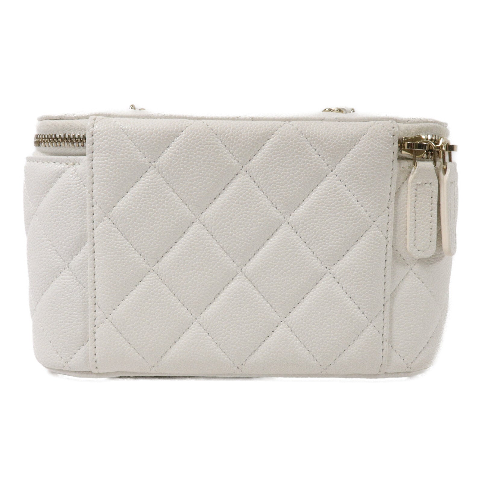 CHANEL 牛皮皮革Vanity Case鏈帶肩背袋