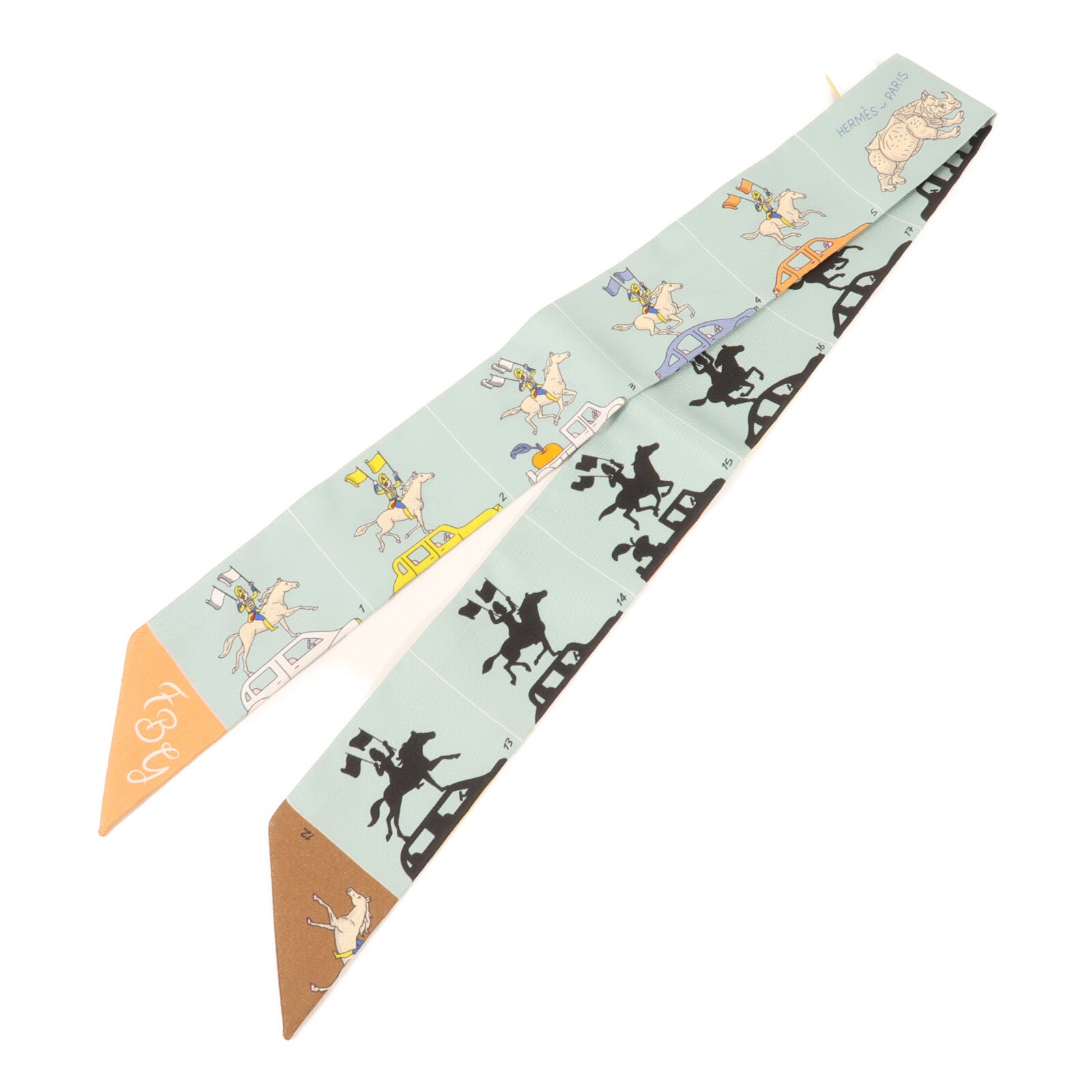 HERMES 絲質Twilly絲巾