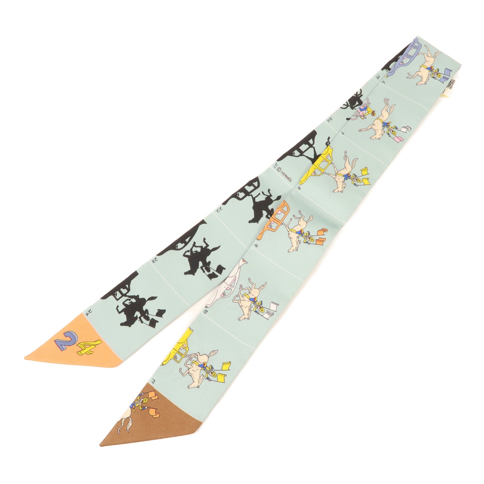 HERMES 絲質Twilly絲巾