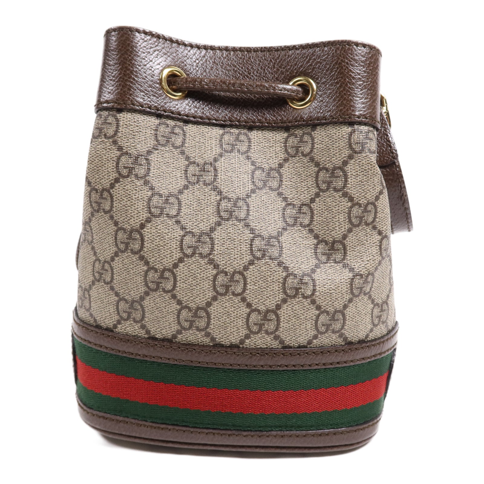 GUCCI 塗層帆布GG Mini Bucket金扣肩背袋
