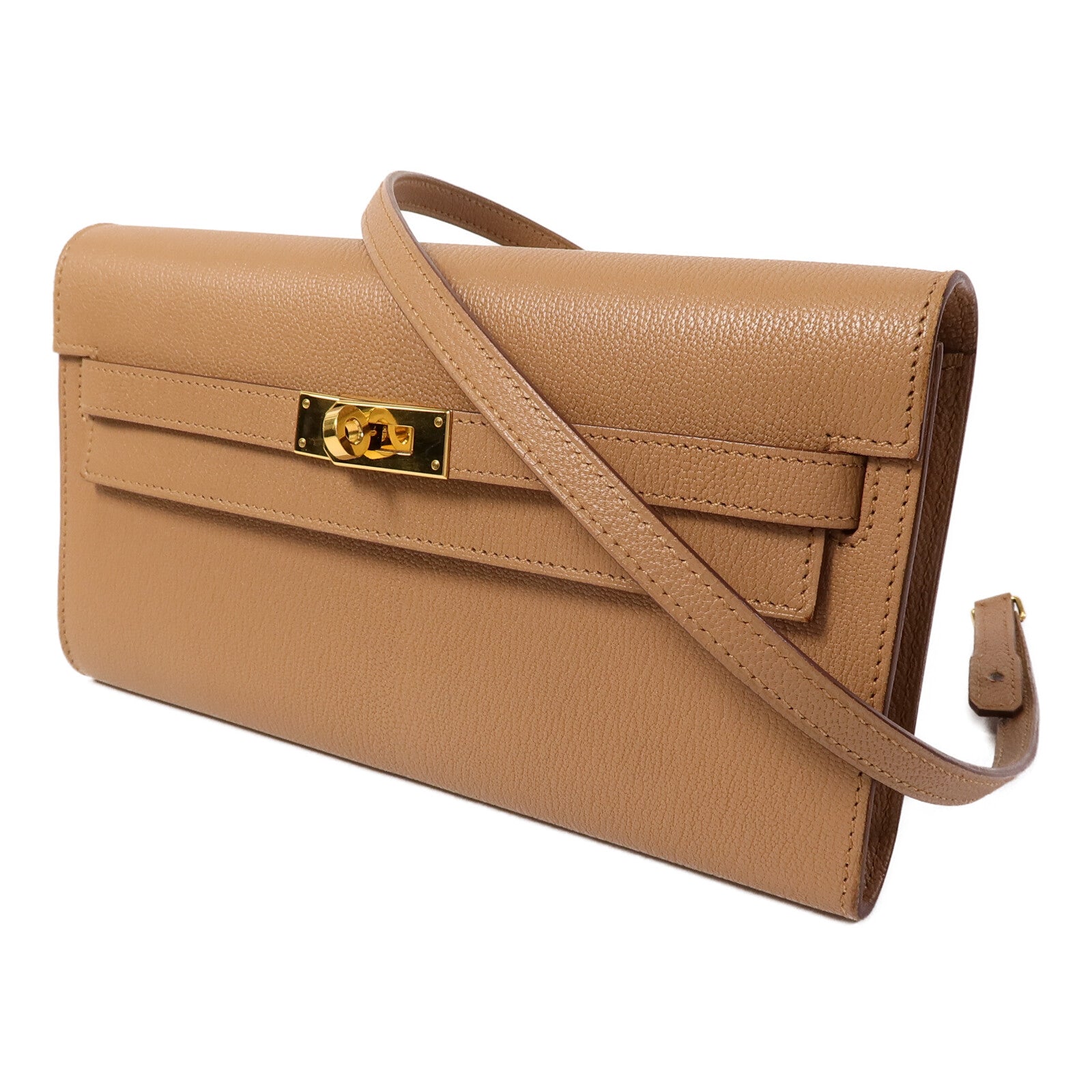 HERMES Chevre皮革Kelly To Go肩背袋Quebracho