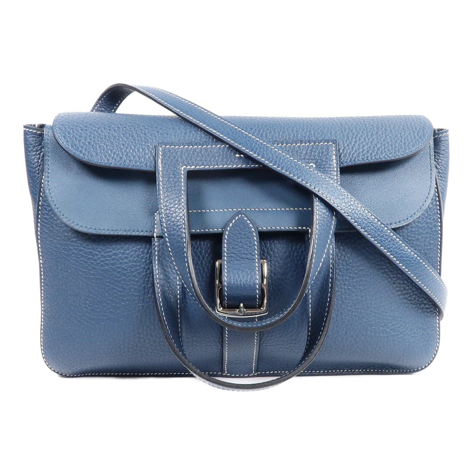 HERMES Clemence皮革Halzan 31手挽肩背兩用袋Colvert