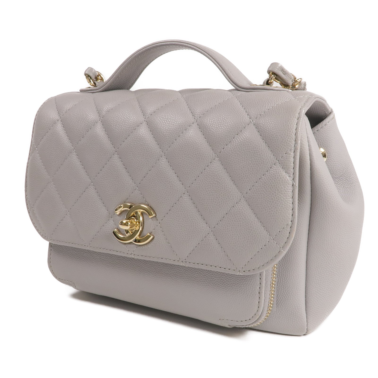 CHANEL 牛皮皮革Business Affinity金扣肩背袋