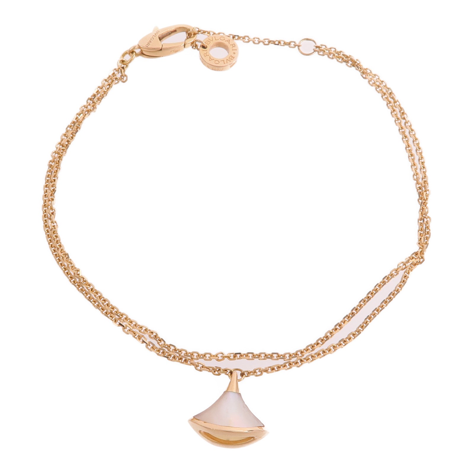 BVLGARI 18K玫瑰金Divas' Dream Bracelet珍珠母貝手鏈