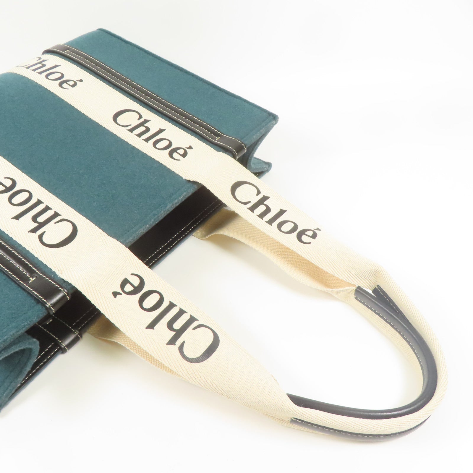 Chloe 帆布/FeltWoody Medium Tote Bag手挽袋