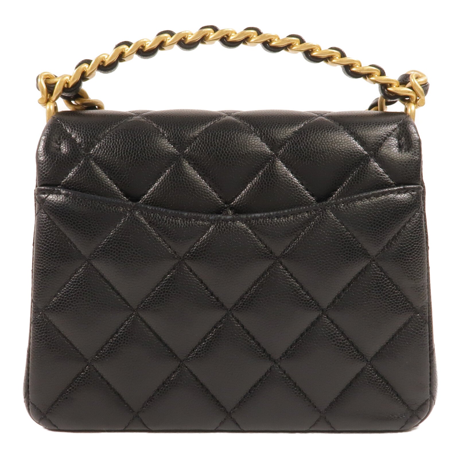 CHANEL 牛皮皮革Chain Shoulder鏈帶手挽肩背兩用袋
