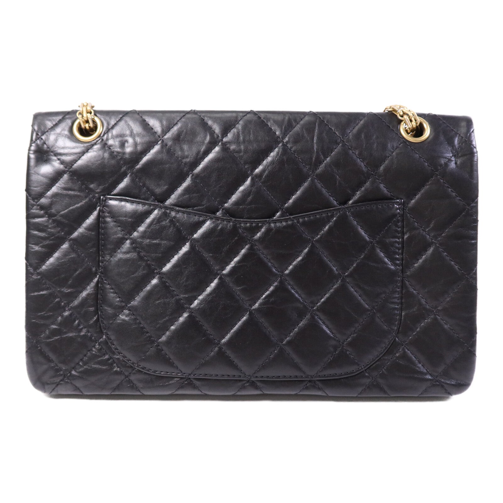 CHANEL 【激減優惠】牛皮皮革2.55 Large金扣鏈帶肩背袋