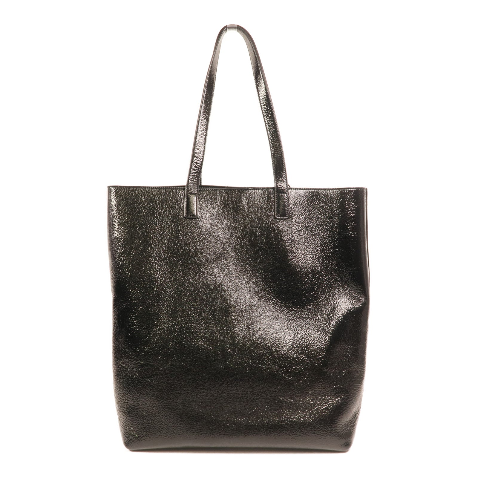 SAINT LAURENT 皮革Bold Tote銀扣肩背袋