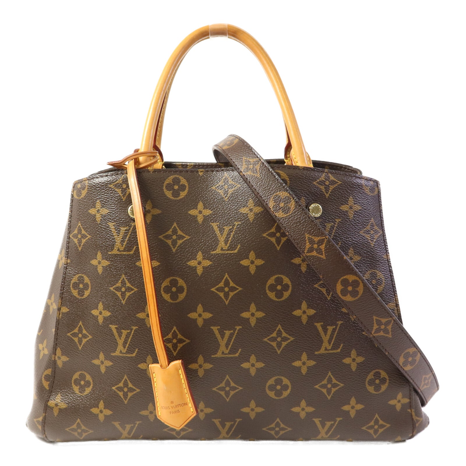 LOUIS VUITTON Monogram Montaigne MM金扣手挽肩背兩用袋