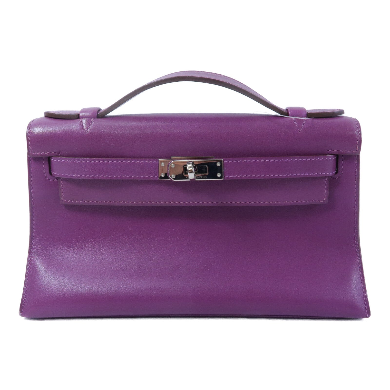 HERMES Swift皮革Kelly Pochette手挽袋Anemone